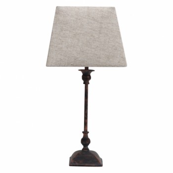 Distribuidor - Lâmpadas Diversas | Sobre Mesas Decoração | SOBREMESA PERCASOL 1XE27 MARRON RUSTICO 52X25X25 CM Ref: 134671002
